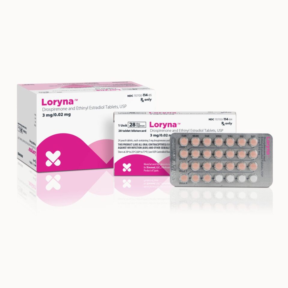 Loryna® (Drospirenone and Ethinyl Estradiol Tablets, USP) (generic Yaz®)